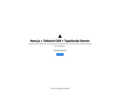 Ts Nextjs Tailwind Starter screenshot