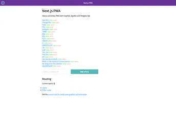 Nextjs Pwa Graphql Sql Boilerplate screenshot