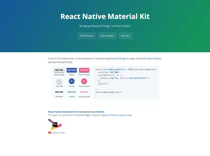 React Native Material Kit screenshot